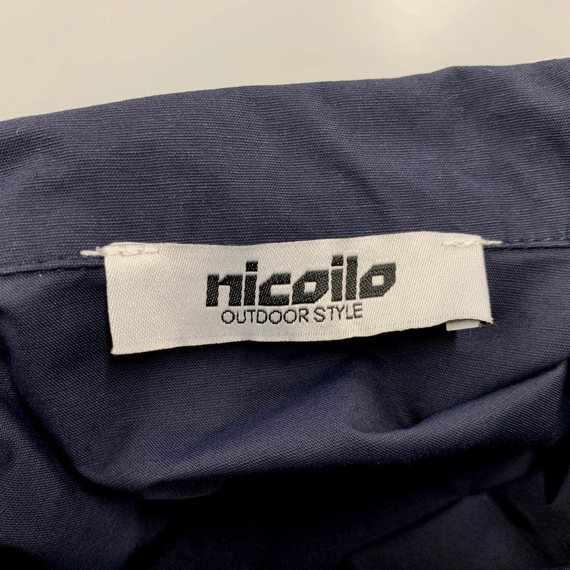 【中古品】【メンズ】 NICOILO ニコイロ SS NYLON PULLOVER SHIRT ショートスリーブ プルオーバーシャツ トップス 半袖 144-250630-ma-17-izu サイズ：XL カラー：NAVY 万代Net店