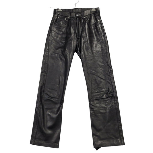 【中古品】【メンズ】 FREEDOM フリーダム COW LEATHER PANTS カウレザー パンツ ボトムス 156-250702-as-15-izu サイズ：76 カラー：ブラック 万代Net店