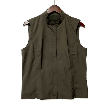 【中古品】【レディース】 BURBERRY LONDON バーバリーロンドン FYA30-087 ZIP VEST ジップベスト トップス 169-250630-ma-22-izu サイズ：40 カラー：KHAKI 万代Net店