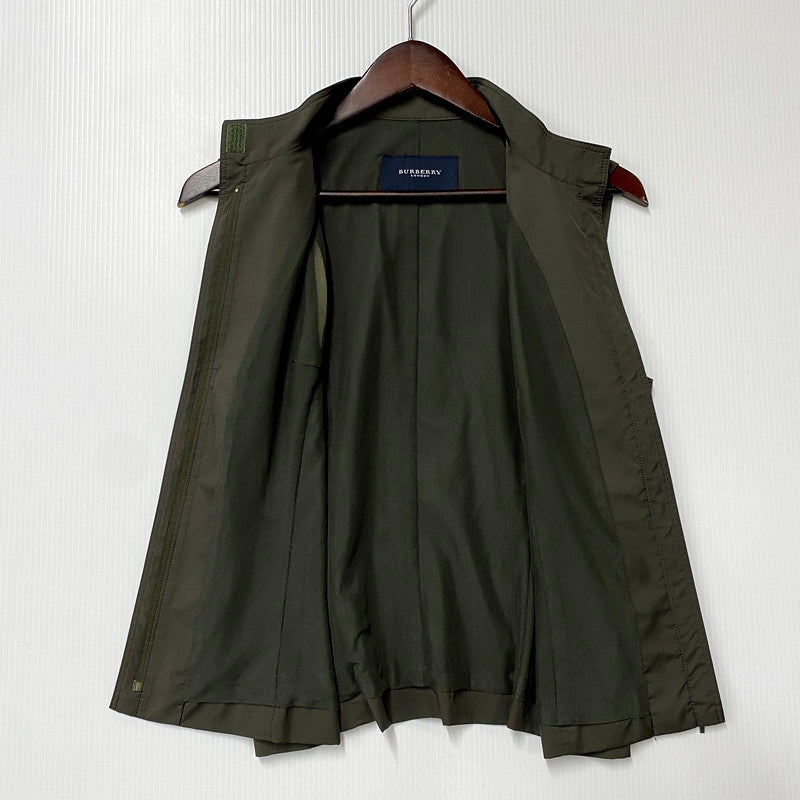 【中古品】【レディース】 BURBERRY LONDON バーバリーロンドン FYA30-087 ZIP VEST ジップベスト トップス 169-250630-ma-22-izu サイズ：40 カラー：KHAKI 万代Net店