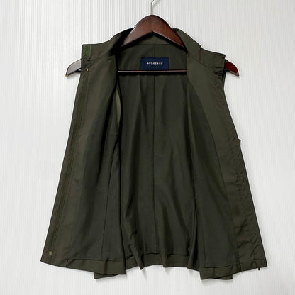 【中古品】【レディース】 BURBERRY LONDON バーバリーロンドン FYA30-087 ZIP VEST ジップベスト トップス 169-250630-ma-22-izu サイズ：40 カラー：KHAKI 万代Net店