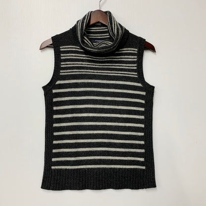 【中古品】【レディース】 BURBERRY LONDON バーバリー ロンドン CASHMERE MOHAIR KNIT VEST FB038-678-07 カシミア モヘア ニット ベスト トップス 170-250701-as-33-izu サイズ：2 カラー：ブラック系 万代Net店