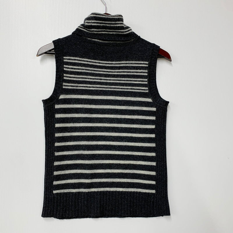 【中古品】【レディース】 BURBERRY LONDON バーバリー ロンドン CASHMERE MOHAIR KNIT VEST FB038-678-07 カシミア モヘア ニット ベスト トップス 170-250701-as-33-izu サイズ：2 カラー：ブラック系 万代Net店