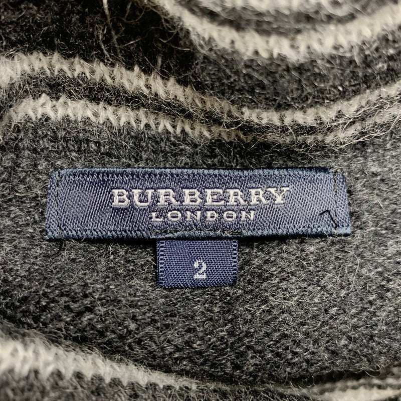 【中古品】【レディース】 BURBERRY LONDON バーバリー ロンドン CASHMERE MOHAIR KNIT VEST FB038-678-07 カシミア モヘア ニット ベスト トップス 170-250701-as-33-izu サイズ：2 カラー：ブラック系 万代Net店