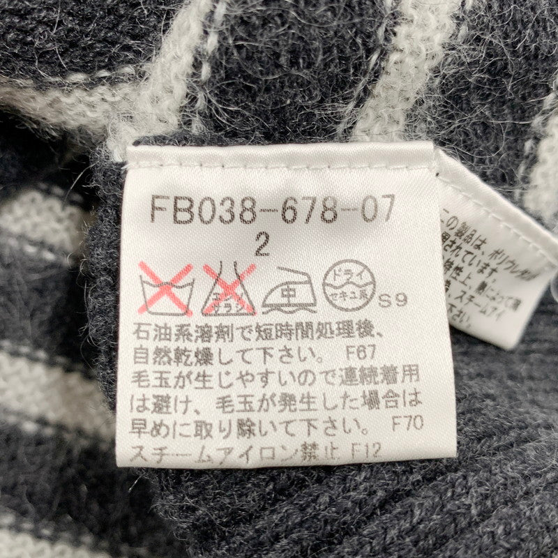 【中古品】【レディース】 BURBERRY LONDON バーバリー ロンドン CASHMERE MOHAIR KNIT VEST FB038-678-07 カシミア モヘア ニット ベスト トップス 170-250701-as-33-izu サイズ：2 カラー：ブラック系 万代Net店