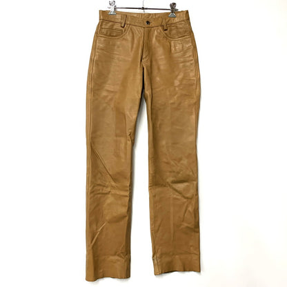 【中古品】【メンズ】 HORN WORKS ホーンワークス LEATHER PANTS レザーパンツ ズボン ボトムス 156-250630-ma-14-izu サイズ：28 カラー：CAMEL 万代Net店