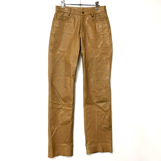 【中古品】【メンズ】 HORN WORKS ホーンワークス LEATHER PANTS レザーパンツ ズボン ボトムス 156-250630-ma-14-izu サイズ：28 カラー：CAMEL 万代Net店