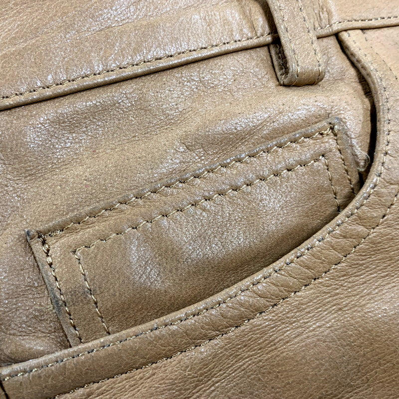 【中古品】【メンズ】 HORN WORKS ホーンワークス LEATHER PANTS レザーパンツ ズボン ボトムス 156-250630-ma-14-izu サイズ：28 カラー：CAMEL 万代Net店