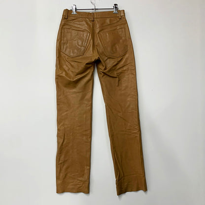 【中古品】【メンズ】 HORN WORKS ホーンワークス LEATHER PANTS レザーパンツ ズボン ボトムス 156-250630-ma-14-izu サイズ：28 カラー：CAMEL 万代Net店