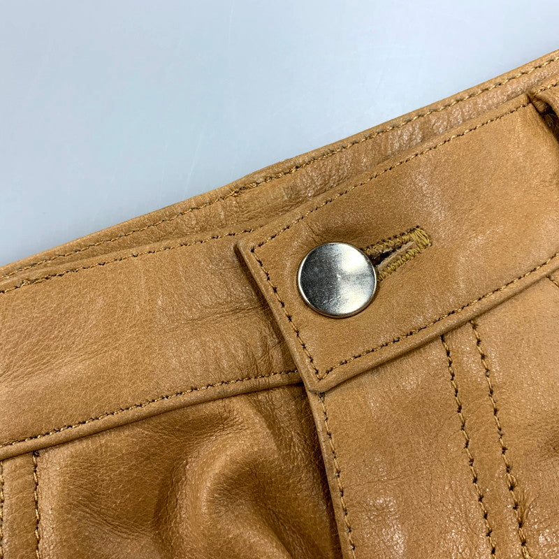 【中古品】【メンズ】 HORN WORKS ホーンワークス LEATHER PANTS レザーパンツ ズボン ボトムス 156-250630-ma-14-izu サイズ：28 カラー：CAMEL 万代Net店