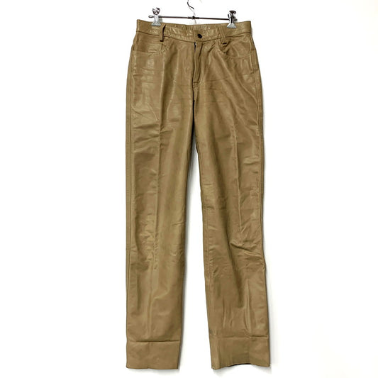 【中古品】【メンズ】 HORN WORKS ホーンワークス LEATHER PANTS レザーパンツ ズボン ボトムス 156-250630-ma-15-izu サイズ：28 カラー：BEIGE 万代Net店