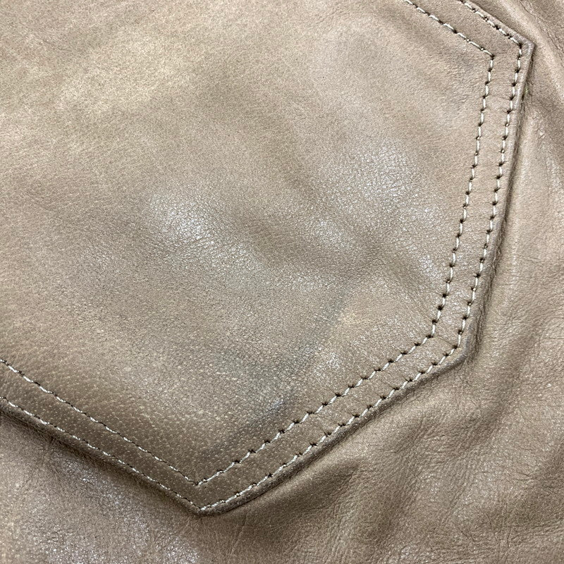 【中古品】【メンズ】 HORN WORKS ホーンワークス LEATHER PANTS レザーパンツ ズボン ボトムス 156-250630-ma-15-izu サイズ：28 カラー：BEIGE 万代Net店