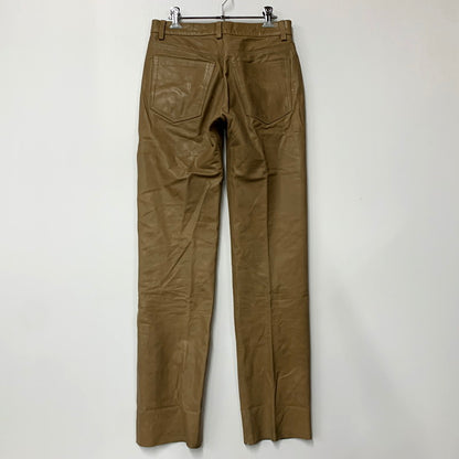 【中古品】【メンズ】 HORN WORKS ホーンワークス LEATHER PANTS レザーパンツ ズボン ボトムス 156-250630-ma-15-izu サイズ：28 カラー：BEIGE 万代Net店