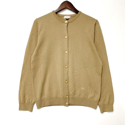 【中古品】【レディース】 Burberrys バーバリーズ GOLD BUTTON KNIT CARDIGAN FBA72-690 ゴールドボタン ニットカーディガン 長袖 170-250701-as-37-izu サイズ：M カラー：ベージュ 万代Net店