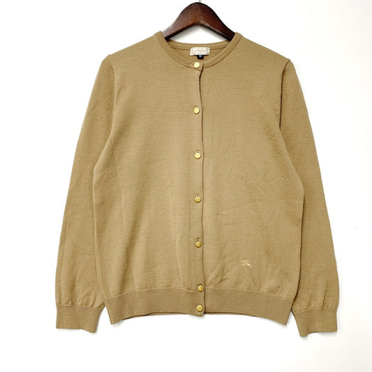 【中古品】【レディース】 Burberrys バーバリーズ GOLD BUTTON KNIT CARDIGAN FBA72-690 ゴールドボタン ニットカーディガン 長袖 170-250701-as-37-izu サイズ：M カラー：ベージュ 万代Net店