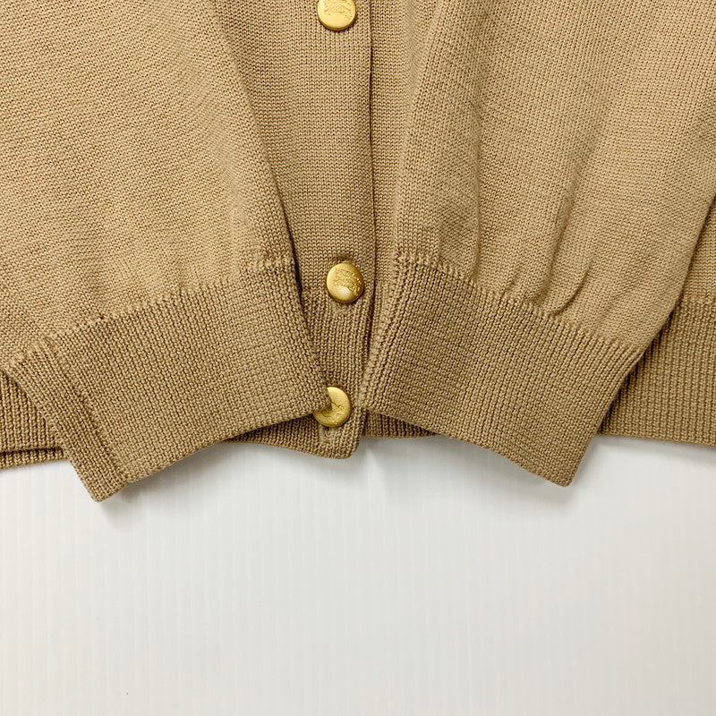 【中古品】【レディース】 Burberrys バーバリーズ GOLD BUTTON KNIT CARDIGAN FBA72-690 ゴールドボタン ニットカーディガン 長袖 170-250701-as-37-izu サイズ：M カラー：ベージュ 万代Net店