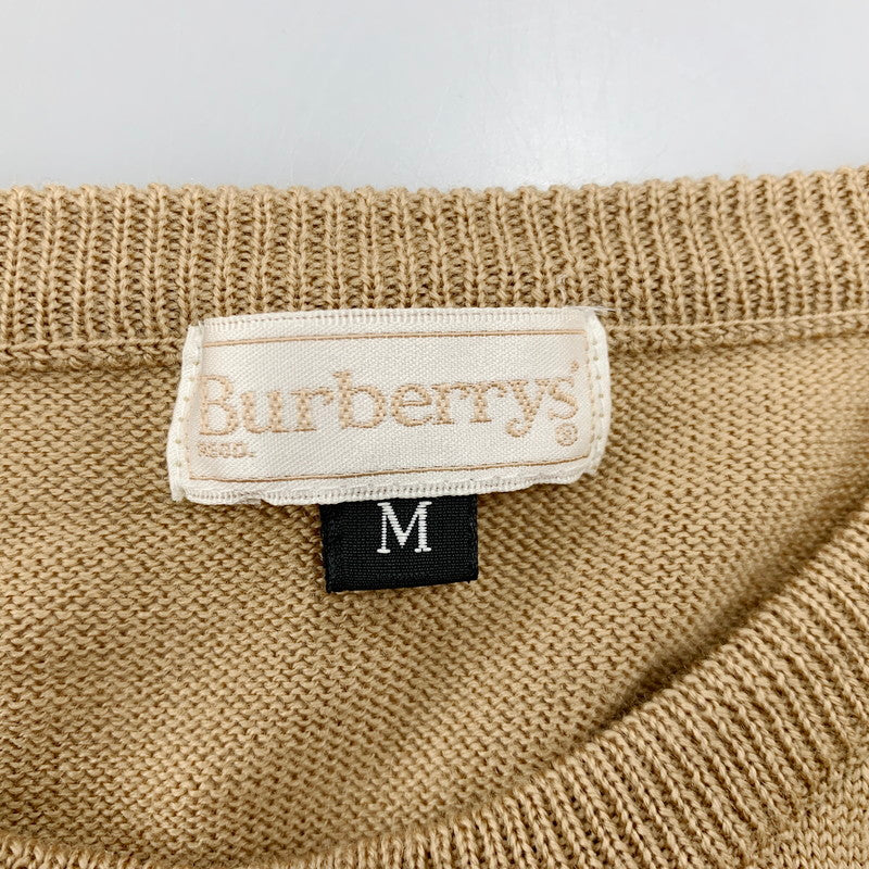 【中古品】【レディース】 Burberrys バーバリーズ GOLD BUTTON KNIT CARDIGAN FBA72-690 ゴールドボタン ニットカーディガン 長袖 170-250701-as-37-izu サイズ：M カラー：ベージュ 万代Net店