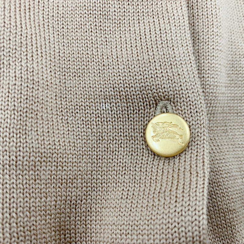 【中古品】【レディース】 Burberrys バーバリーズ GOLD BUTTON KNIT CARDIGAN FBA72-690 ゴールドボタン ニットカーディガン 長袖 170-250701-as-37-izu サイズ：M カラー：ベージュ 万代Net店