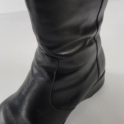 【中古品】【レディース】 LEATHER LONG BOOTS 0525 レザー ロングブーツ シューズ 靴 167-250701-as-03-izu サイズ：UK4.5 カラー：ブラック 万代Net店