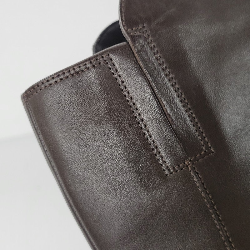【中古品】【レディース】 LEATHER LONG BOOTS 0525 レザー ロングブーツ シューズ 靴 167-250701-as-04-izu サイズ：UK4.5 カラー：ブラウン 万代Net店