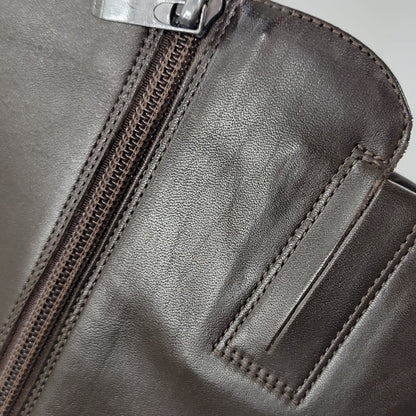 【中古品】【レディース】 LEATHER LONG BOOTS 0525 レザー ロングブーツ シューズ 靴 167-250701-as-04-izu サイズ：UK4.5 カラー：ブラウン 万代Net店