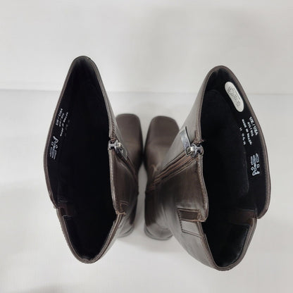 【中古品】【レディース】 LEATHER LONG BOOTS 0525 レザー ロングブーツ シューズ 靴 167-250701-as-04-izu サイズ：UK4.5 カラー：ブラウン 万代Net店