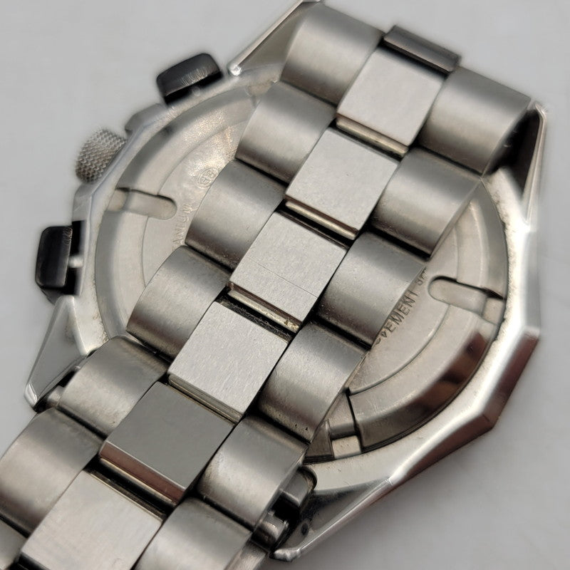 【中古品】【メンズ/レディース】 SEIKO セイコー 1/100SEC 7T82-0AC0 黒文字盤 クロノグラフ 腕時計 197-250629-as-09-izu カラー：シルバー×ブラック 万代Net店