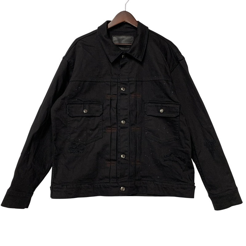 【中古品】【メンズ】 1piu1uguale3 RELAX ウノピゥウノウグァーレトレ リラックス BLACK DENIM JACKET USO-23082 ブラックデニムジャケット アウター 140-250701-as-40-izu サイズ：XL カラー：ブラック 万代Net店