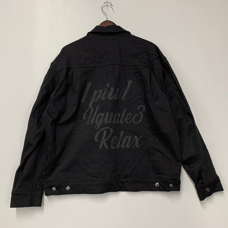 【中古品】【メンズ】 1piu1uguale3 RELAX ウノピゥウノウグァーレトレ リラックス BLACK DENIM JACKET USO-23082 ブラックデニムジャケット アウター 140-250701-as-40-izu サイズ：XL カラー：ブラック 万代Net店