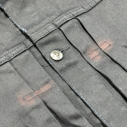 【中古品】【メンズ】 1piu1uguale3 RELAX ウノピゥウノウグァーレトレ リラックス BLACK DENIM JACKET USO-23082 ブラックデニムジャケット アウター 140-250701-as-40-izu サイズ：XL カラー：ブラック 万代Net店