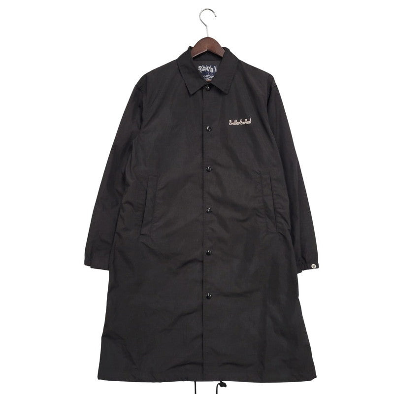 【中古品】【メンズ】 × UNDER COVER アンダーカバー LONG COACH JACKET 17-03780/UCT9206 ロング コーチ ジャケット ロゴ プリント アウター 140-250704-ay-03-izu カラー：ブラック 万代Net店