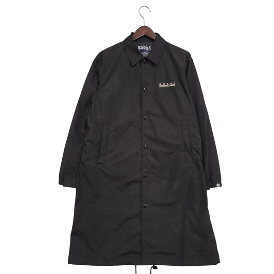 【中古品】【メンズ】 × UNDER COVER アンダーカバー LONG COACH JACKET 17-03780/UCT9206 ロング コーチ ジャケット ロゴ プリント アウター 140-250704-ay-03-izu カラー：ブラック 万代Net店