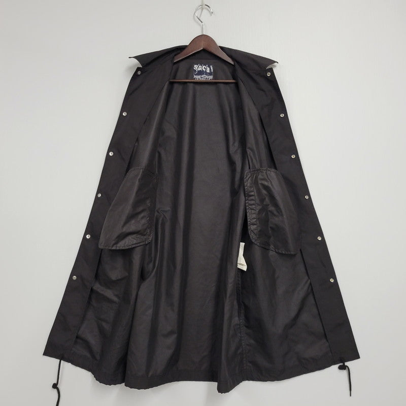 【中古品】【メンズ】 × UNDER COVER アンダーカバー LONG COACH JACKET 17-03780/UCT9206 ロング コーチ ジャケット ロゴ プリント アウター 140-250704-ay-03-izu カラー：ブラック 万代Net店