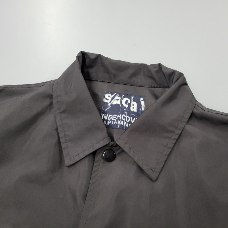 【中古品】【メンズ】 × UNDER COVER アンダーカバー LONG COACH JACKET 17-03780/UCT9206 ロング コーチ ジャケット ロゴ プリント アウター 140-250704-ay-03-izu カラー：ブラック 万代Net店