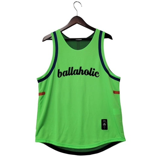 【中古品】【メンズ】 BALLAHOLIC ボーラホリック LOGO TANK TOP ロゴタンクトップ トップス 142-250702-as-24-izu サイズ：M カラー：ライトグリーン×ブラック 万代Net店