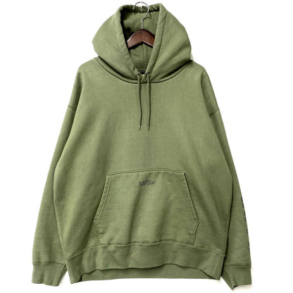 【中古品】【メンズ】 SAPEUR サプール REFLECTIVE LOGO HEAVY HOODED SWEATSHIRT リフレクティブロゴ ヘビーフーデッドスウェットシャツ トップス パーカー 長袖 142-250630-ma-03-izu サイズ：XL カラー：KHAKI 万代Net店