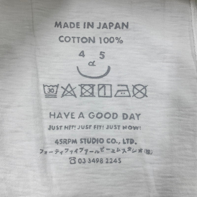 【中古品】【レディース】 45Rフォーティファイブアール 葉山ものがたり モントックンべタッチプリントの90845星Tシャツ 半袖 トップス 168-250701-as-17-izu サイズ：3 カラー：ホワイト 万代Net店