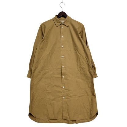 【中古品】【レディース】 中川政七商店 COTTON LONG SHIRT ONE PIECE コットン ロング シャツ ワンピース 168-250702-as-32-izu カラー：ブラウン 万代Net店