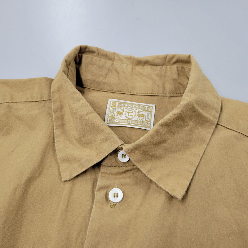 【中古品】【レディース】 中川政七商店 COTTON LONG SHIRT ONE PIECE コットン ロング シャツ ワンピース 168-250702-as-32-izu カラー：ブラウン 万代Net店