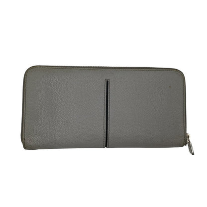 【中古品】【メンズ】 イタリア製 ラウンドファスナー長財布 ロングウォレット サイフ 200-250706-ma-03-izu カラー：GRAY 万代Net店