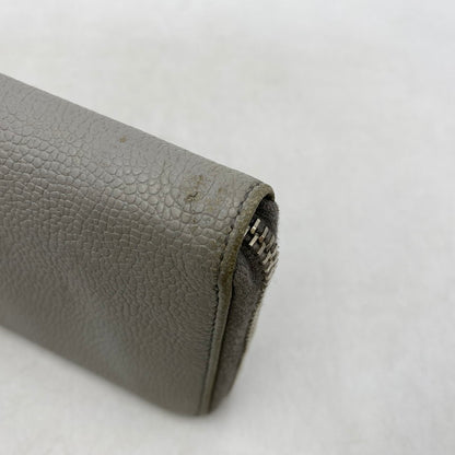 【中古品】【メンズ】 イタリア製 ラウンドファスナー長財布 ロングウォレット サイフ 200-250706-ma-03-izu カラー：GRAY 万代Net店