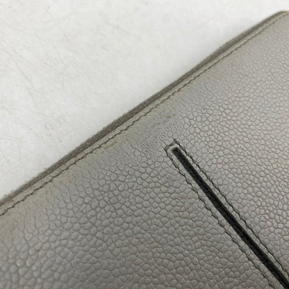 【中古品】【メンズ】 イタリア製 ラウンドファスナー長財布 ロングウォレット サイフ 200-250706-ma-03-izu カラー：GRAY 万代Net店