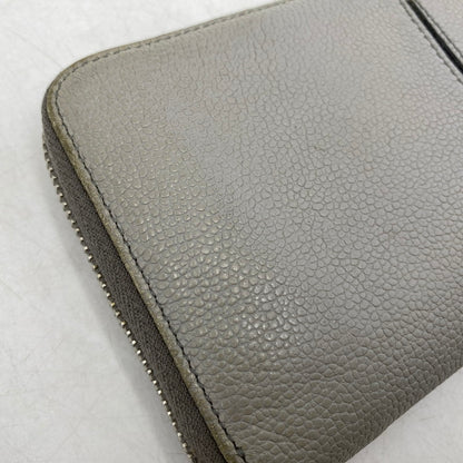 【中古品】【メンズ】 イタリア製 ラウンドファスナー長財布 ロングウォレット サイフ 200-250706-ma-03-izu カラー：GRAY 万代Net店