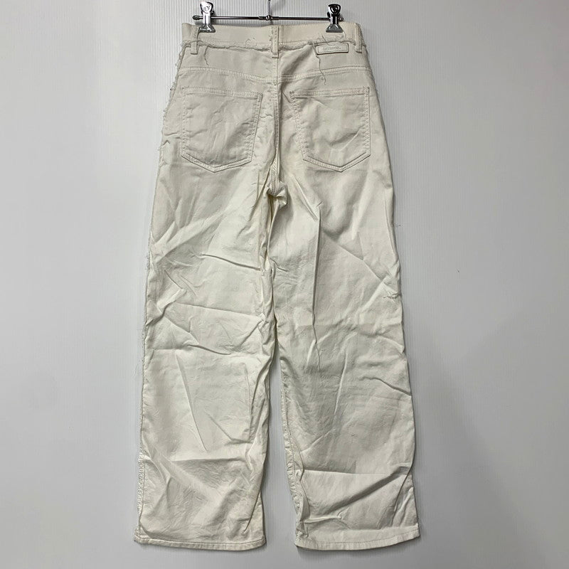 【中古品】【レディース】 WIDEE-NE-F DAMAGE DENIM PANTS 0684U ダメージ デニムパンツ ジーンズ ボトムス 171-250707-as-25-izu サイズ：25 カラー：ホワイト 万代Net店