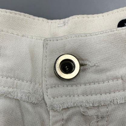 【中古品】【レディース】 WIDEE-NE-F DAMAGE DENIM PANTS 0684U ダメージ デニムパンツ ジーンズ ボトムス 171-250707-as-25-izu サイズ：25 カラー：ホワイト 万代Net店