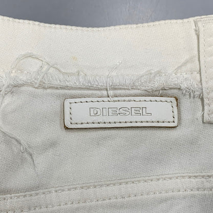 【中古品】【レディース】 WIDEE-NE-F DAMAGE DENIM PANTS 0684U ダメージ デニムパンツ ジーンズ ボトムス 171-250707-as-25-izu サイズ：25 カラー：ホワイト 万代Net店
