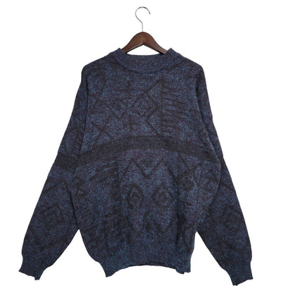 【中古品】【メンズ】 APART APOLDA KNIT SWEATER ニット トップス 146-250722-rk-01-izu サイズ：L カラー：ネイビー 万代Net店