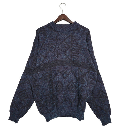 【中古品】【メンズ】 APART APOLDA KNIT SWEATER ニット トップス 146-250722-rk-01-izu サイズ：L カラー：ネイビー 万代Net店