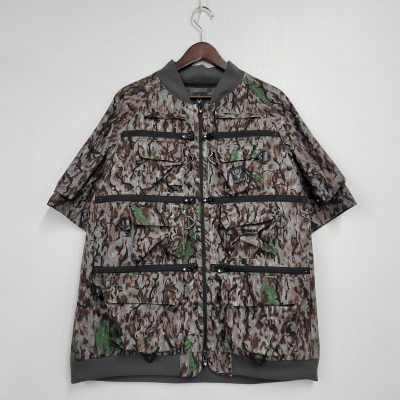 【中古美品】【メンズ】 South2 West8 サウスツーウェストエイト MULTI-POCKET ZIPPED 2WAY JACKET - POLY RIPSTOP / CAMO PT. KP797 マルチポケット 2WAY ジャケット アウター 140-250704-ay-04-izu サイズ：L カラー：マルチ 万代Net店