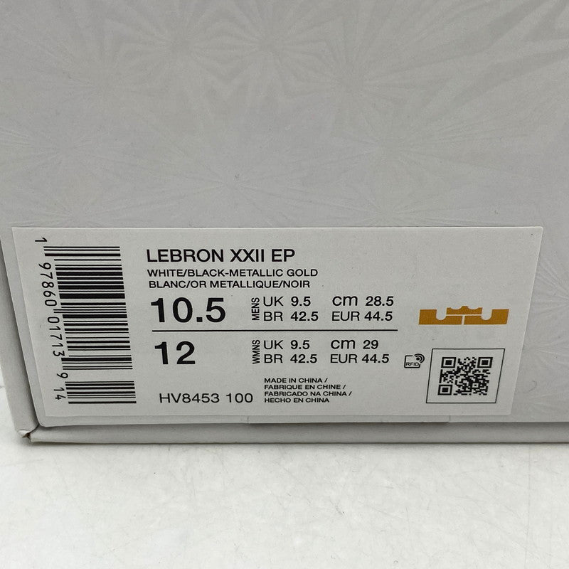 【中古美品】【メンズ】 NIKE ナイキ HV8453-100 LEBRON レブロン 22 スニーカー 靴 ハイカット 160-250704-rk-16-izu サイズ：28.5cm カラー：ホワイト×ブラック×ゴールド 万代Net店